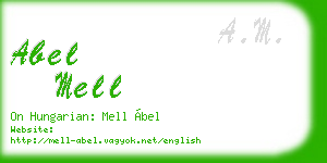 abel mell business card